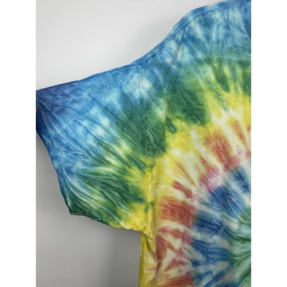 Shadow Hill Multicolor Rainbow Swirl Tie Dye Short Sleeve T-Shirt Size XXXL - Picture 2 of 8